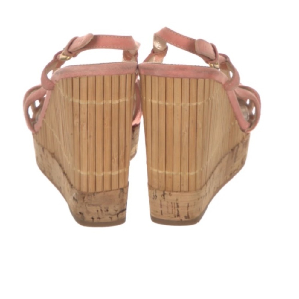 PRADA Sz 6 Bamboo Cork Wedges - Picture 4 of 10